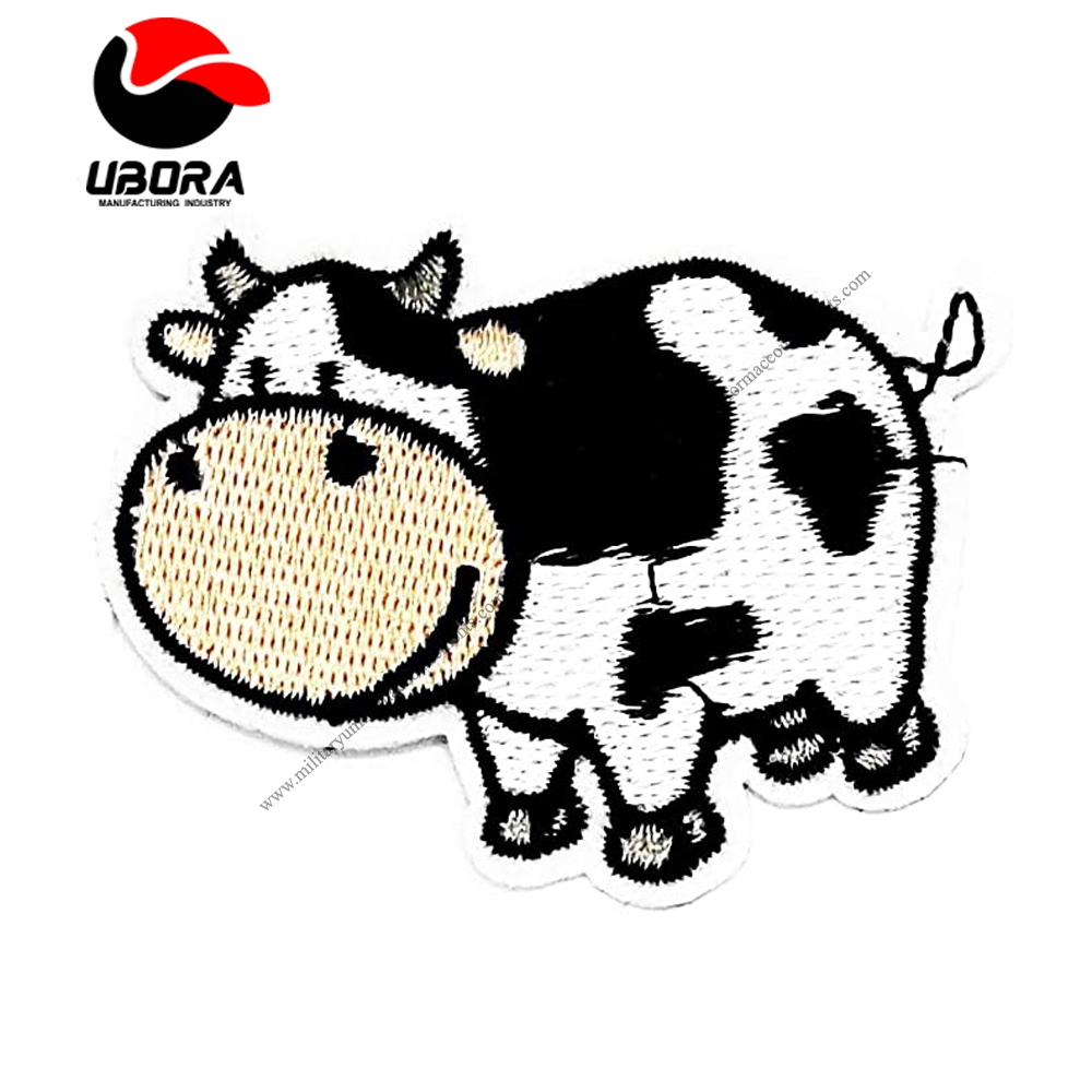 Cow Bovine moo Livestock Bull ox Oxen Farm Animal Cartoon Chidren Kids Embroiderer Iron Patch Logo 